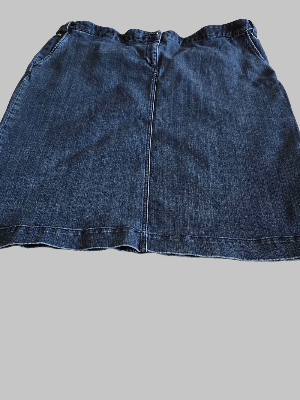 Lands' End Dark Blue Denim Skirt